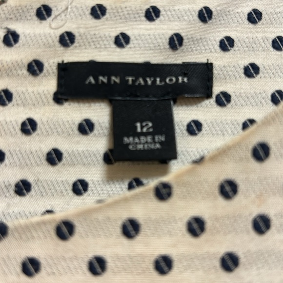 Anne Taylor Drop Waist Polkas Dot, Size 12 - Picture 3 of 8
